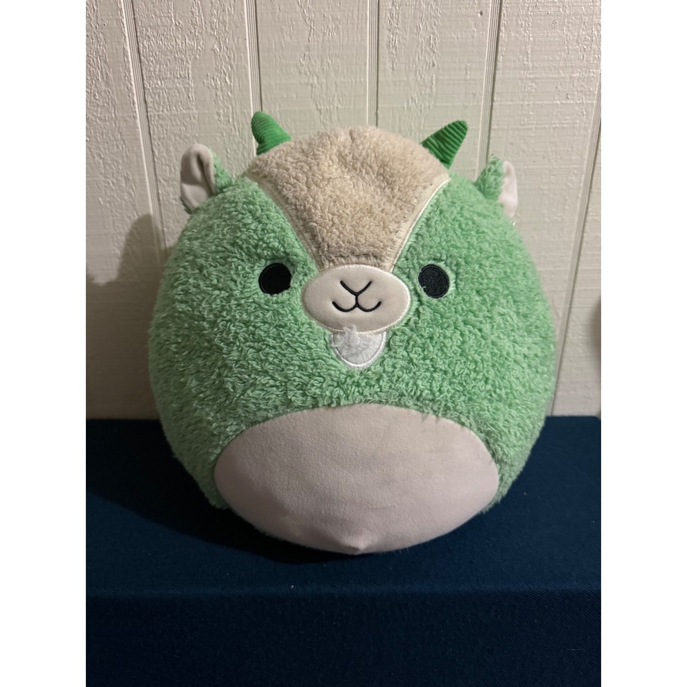 Squishmallows Palmer the Goat Green Fuzzy Sherpa Plush 12 Inch Kellytoy